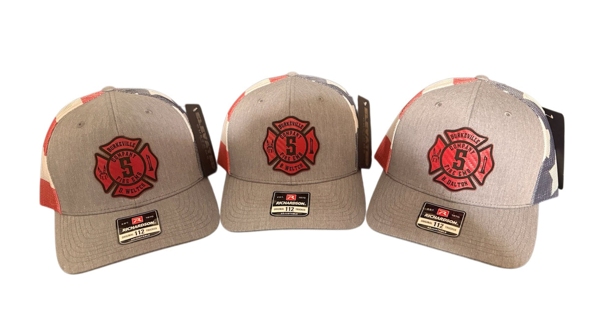Burkeville Company 5 Fire EMS custom hats
